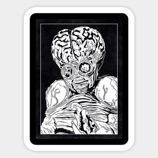 METALUNA MUTANT (Black and White) Sticker